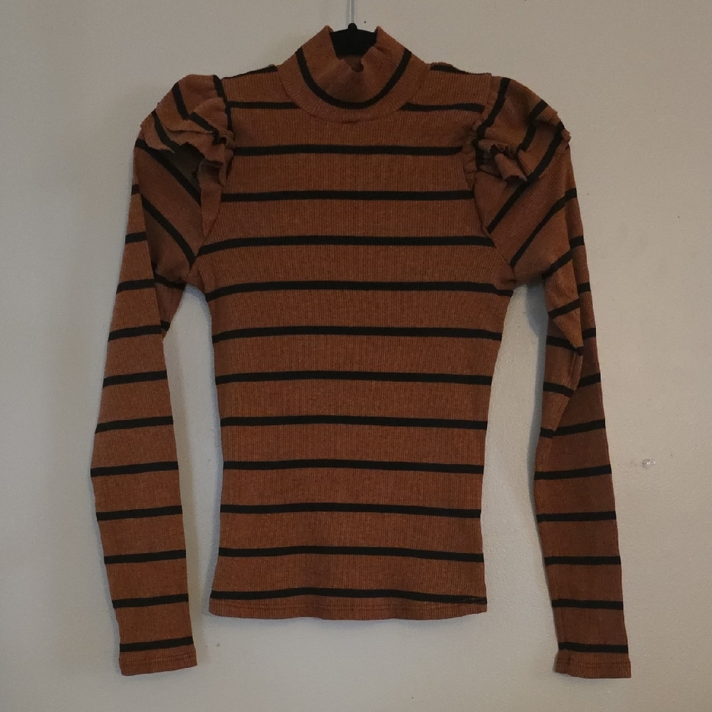 T.La Striped Turtleneck